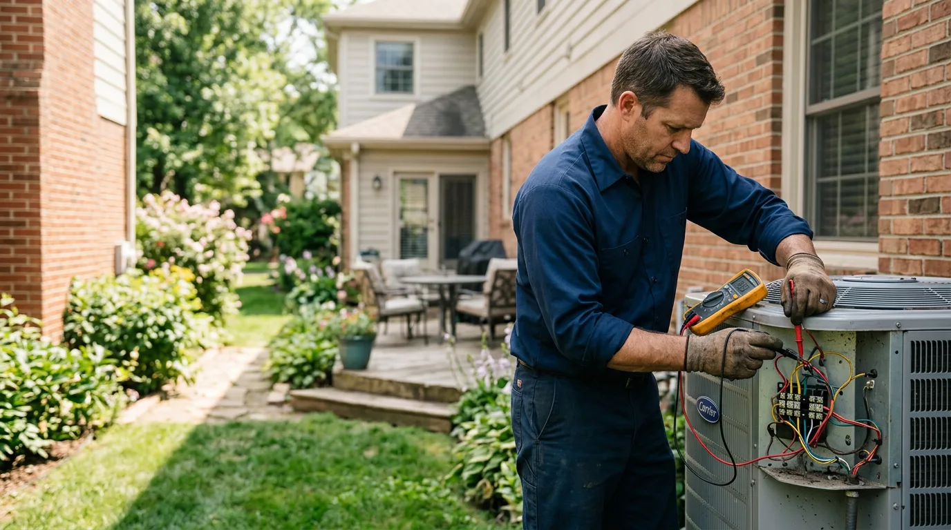 HVAC technician working near Omar, WV
